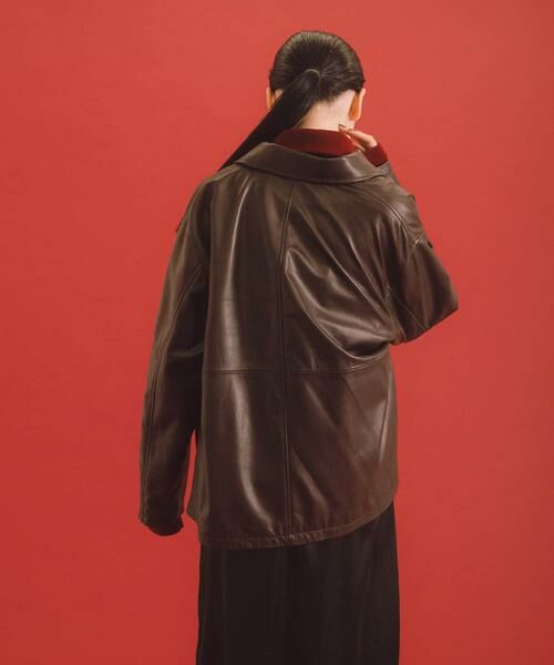 URBAN RESEARCH / アーバンリサーチ レザーブルゾン・ジャケット | 『別注』TICCA×URBAN RESEARCH　レザーカバーオール | 詳細4