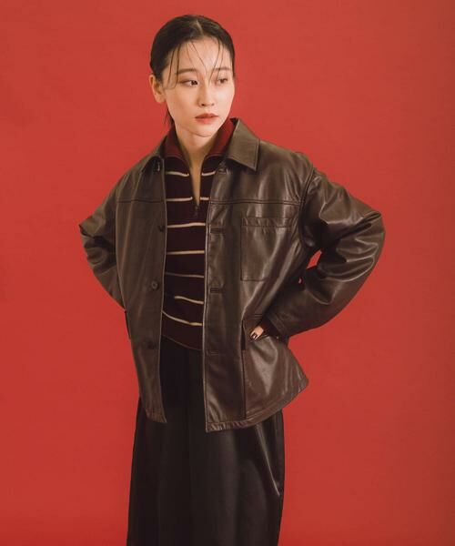 URBAN RESEARCH / アーバンリサーチ レザーブルゾン・ジャケット | 『別注』TICCA×URBAN RESEARCH　レザーカバーオール | 詳細6