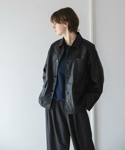 URBAN RESEARCH / アーバンリサーチ レザーブルゾン・ジャケット | 『別注』TICCA×URBAN RESEARCH　レザーカバーオール | 詳細16