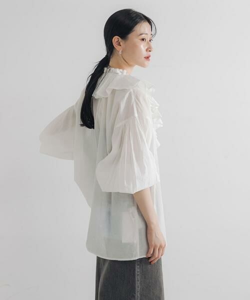 URBAN RESEARCH / アーバンリサーチ シャツ・ブラウス | 『別注』crinkle crinkle crinkle×URBAN RESEARCH　cotton ruffle blouse | 詳細3