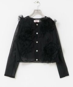 URBAN RESEARCH / アーバンリサーチ カーディガン・ボレロ | VIVIANO　Flower Tulle Cardigan