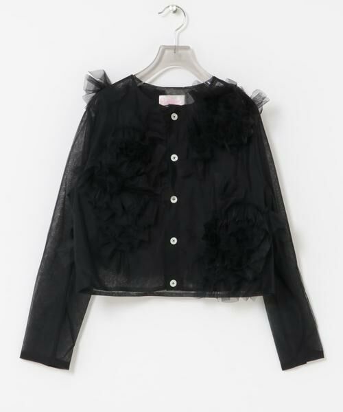 URBAN RESEARCH / アーバンリサーチ カーディガン・ボレロ | VIVIANO　Flower Tulle Cardigan | 詳細3
