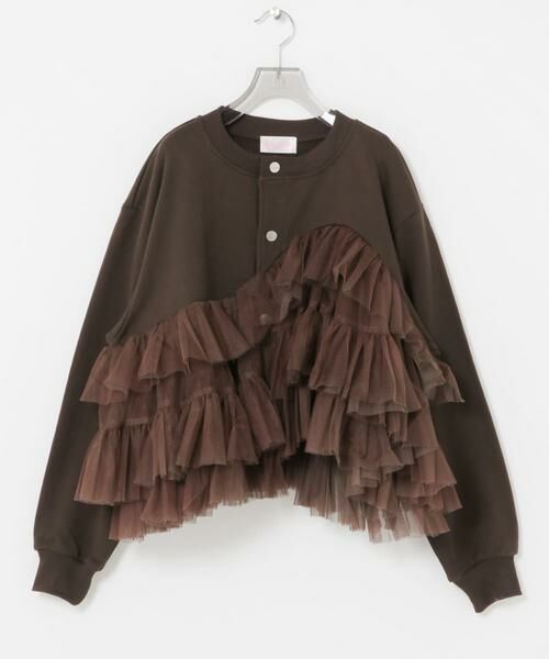 URBAN RESEARCH / アーバンリサーチ カーディガン・ボレロ | VIVIANO　Tulle Jersey Cardigan | 詳細1