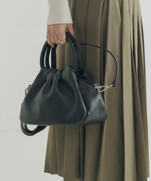 URBAN RESEARCH/アーバンリサーチ レザーハンドバッグ ブラック -