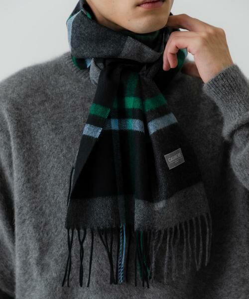 URBAN RESEARCH/アーバンリサーチ チェックカシミヤマフラー ブラック系その他 FREE