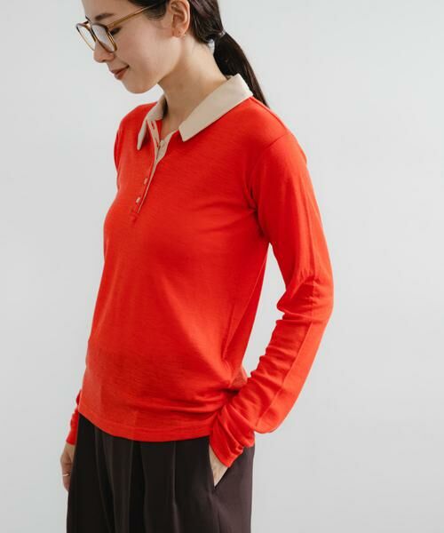 URBAN RESEARCH / アーバンリサーチ ニット・セーター | ウールジャージーポロ衿トップス | 詳細2