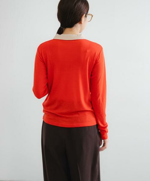 URBAN RESEARCH / アーバンリサーチ ニット・セーター | ウールジャージーポロ衿トップス | 詳細3