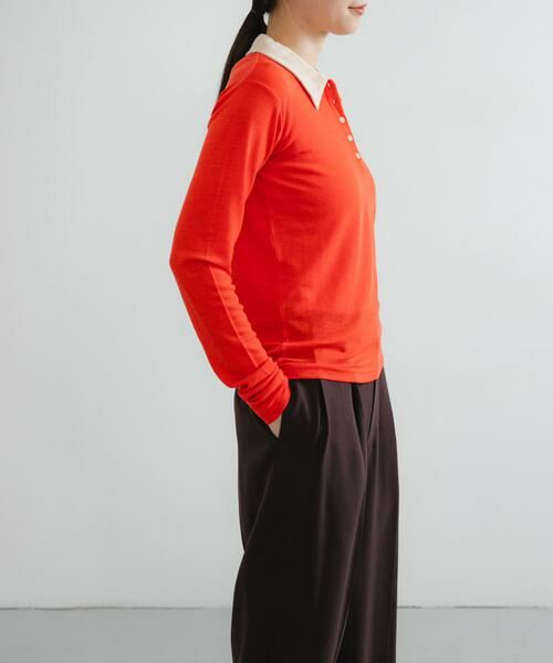 URBAN RESEARCH / アーバンリサーチ ニット・セーター | ウールジャージーポロ衿トップス | 詳細4