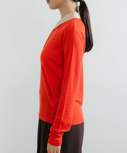 URBAN RESEARCH / アーバンリサーチ ニット・セーター | ウールジャージーポロ衿トップス | 詳細9