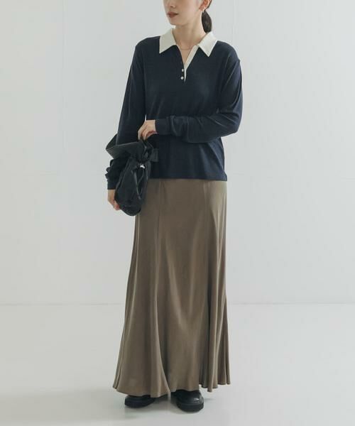 URBAN RESEARCH / アーバンリサーチ ニット・セーター | ウールジャージーポロ衿トップス | 詳細18