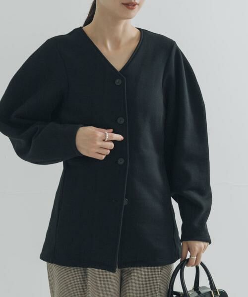 URBAN RESEARCH / アーバンリサーチ カーディガン・ボレロ | ボリュームスリーブ裏起毛カーディガン | 詳細1