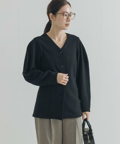 URBAN RESEARCH / アーバンリサーチ カーディガン・ボレロ | ボリュームスリーブ裏起毛カーディガン | 詳細6