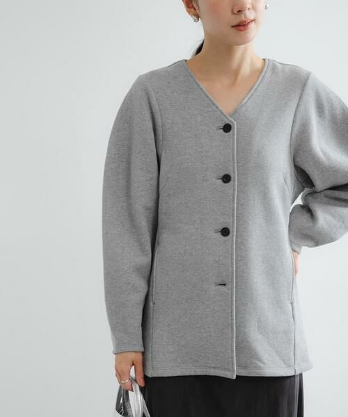 URBAN RESEARCH / アーバンリサーチ カーディガン・ボレロ | ボリュームスリーブ裏起毛カーディガン | 詳細14
