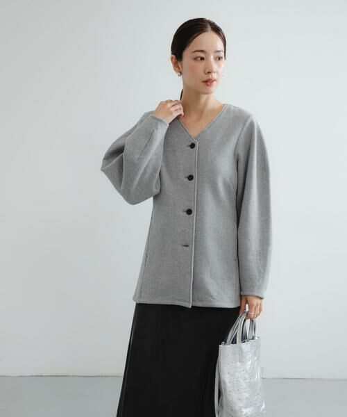 URBAN RESEARCH / アーバンリサーチ カーディガン・ボレロ | ボリュームスリーブ裏起毛カーディガン | 詳細18