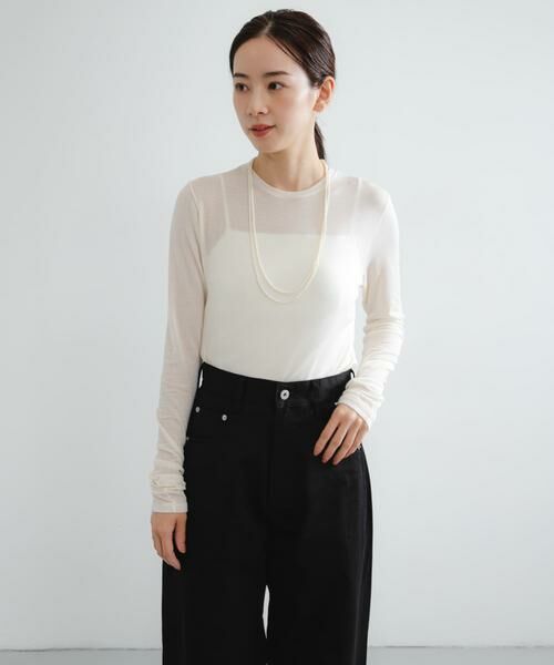 URBAN RESEARCH / アーバンリサーチ Tシャツ | カシミヤシルククルーネックカットソー | 詳細1