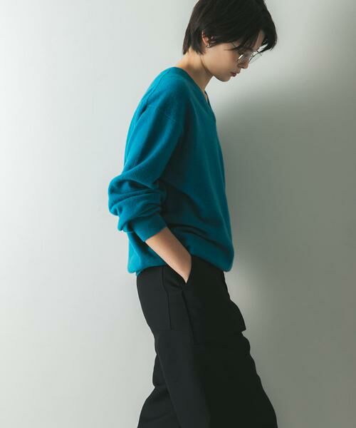 URBAN RESEARCH / アーバンリサーチ ニット・セーター | ウール100 Vネックルーズソフトニット | 詳細3