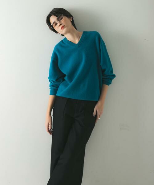 URBAN RESEARCH / アーバンリサーチ ニット・セーター | ウール100 Vネックルーズソフトニット | 詳細6