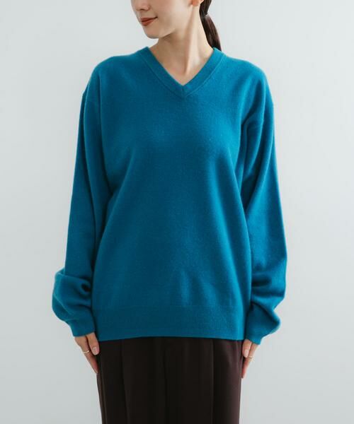 URBAN RESEARCH / アーバンリサーチ ニット・セーター | ウール100 Vネックルーズソフトニット | 詳細8
