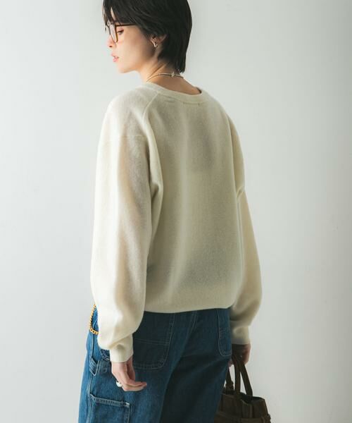 URBAN RESEARCH / アーバンリサーチ ニット・セーター | ウール100 Vネックルーズソフトニット | 詳細14