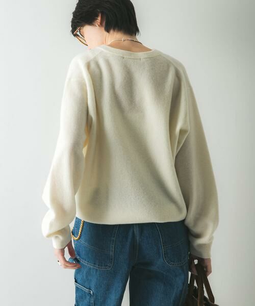 URBAN RESEARCH / アーバンリサーチ ニット・セーター | ウール100 Vネックルーズソフトニット | 詳細15