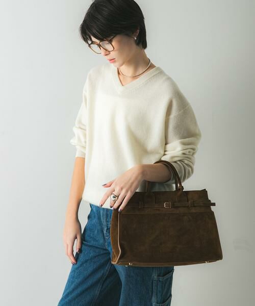 URBAN RESEARCH / アーバンリサーチ ニット・セーター | ウール100 Vネックルーズソフトニット | 詳細19