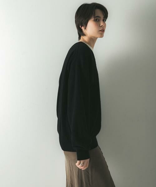 URBAN RESEARCH / アーバンリサーチ ニット・セーター | ウール100 Vネックルーズソフトニット | 詳細26