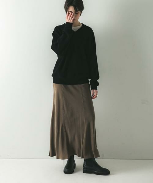 URBAN RESEARCH / アーバンリサーチ ニット・セーター | ウール100 Vネックルーズソフトニット | 詳細27