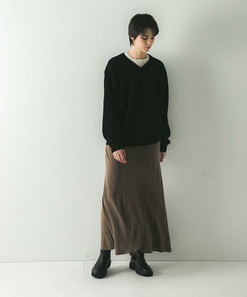 URBAN RESEARCH / アーバンリサーチ ニット・セーター | ウール100 Vネックルーズソフトニット | 詳細28