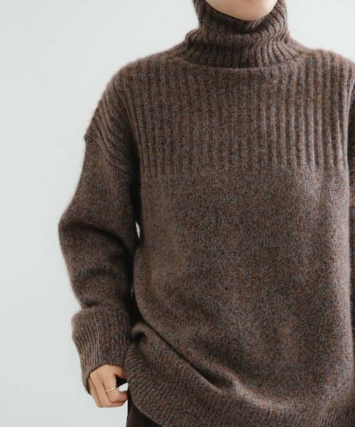 URBAN RESEARCH / アーバンリサーチ ニット・セーター | new basic　CASHMERE SILK MOULINE TURTLE-NECK KNIT | 詳細3