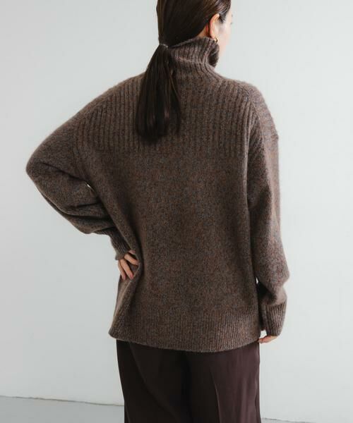 URBAN RESEARCH / アーバンリサーチ ニット・セーター | new basic　CASHMERE SILK MOULINE TURTLE-NECK KNIT | 詳細6