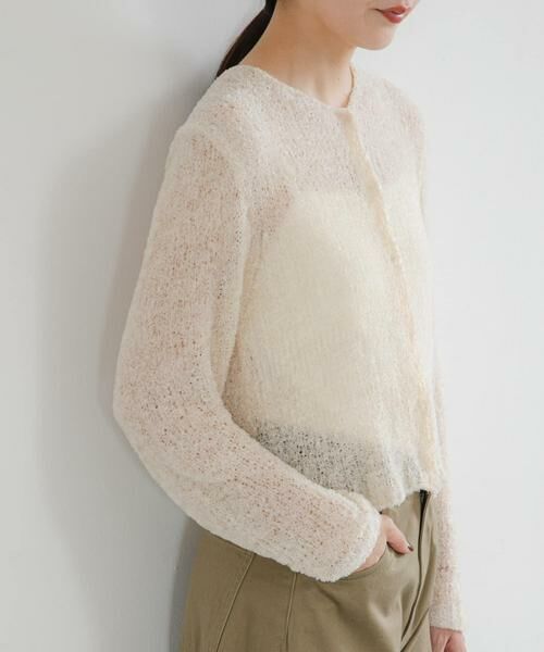 URBAN RESEARCH / アーバンリサーチ カーディガン・ボレロ | シアーモールショート丈カーディガン | 詳細10