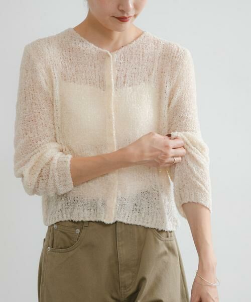 URBAN RESEARCH / アーバンリサーチ カーディガン・ボレロ | シアーモールショート丈カーディガン | 詳細12