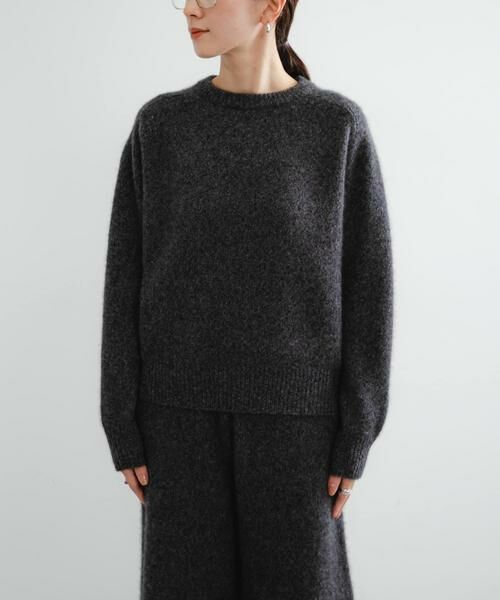URBAN RESEARCH / アーバンリサーチ ニット・セーター | new basic　CASHMERE SILK MOULINE CREW-NECK KNIT | 詳細15