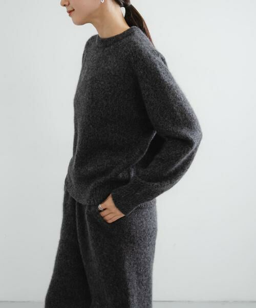 URBAN RESEARCH / アーバンリサーチ ニット・セーター | new basic　CASHMERE SILK MOULINE CREW-NECK KNIT | 詳細10