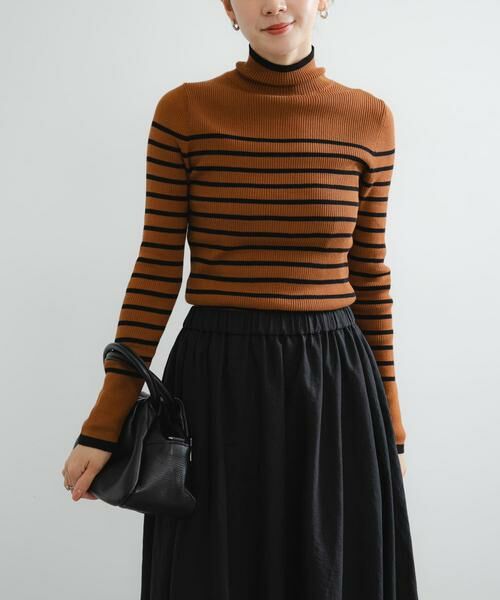 URBAN RESEARCH / アーバンリサーチ ニット・セーター | 『UR TECH』ハイネックリブニット（ブラウン系その他）