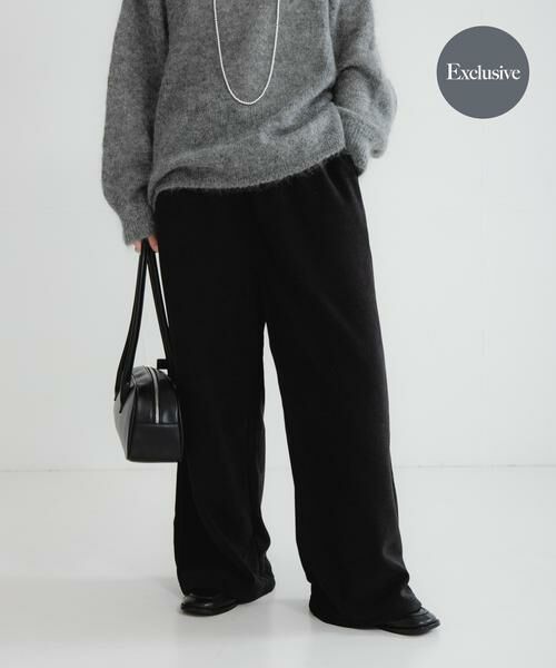URBAN RESEARCH / アーバンリサーチ その他パンツ | 『別注』THOUSAND MILE×URBAN RESEARCH　KNIT FREECE LONG PANTS（ブラック）