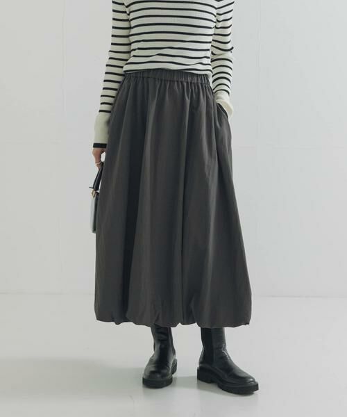 URBAN RESEARCH/アーバンリサーチ バルーンギャザースカート チャコールグレー 38
