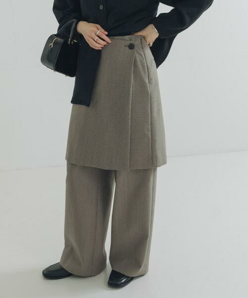 URBAN RESEARCH/アーバンリサーチ ウールブレンドチェックスカート グレー系その他 38