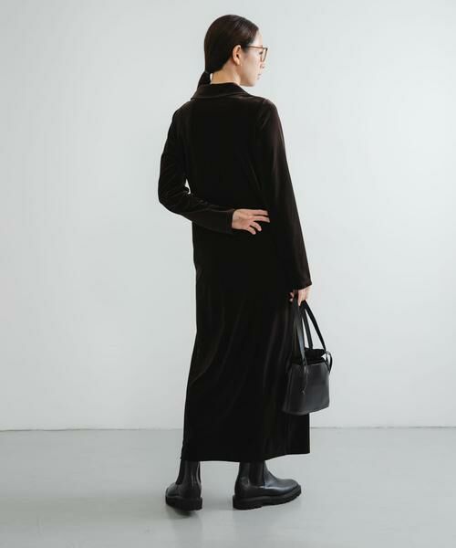 URBAN RESEARCH / アーバンリサーチ ワンピース | ベロアシャツカラーワンピース | 詳細6