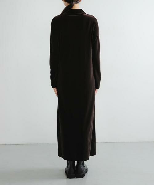 URBAN RESEARCH / アーバンリサーチ ワンピース | ベロアシャツカラーワンピース | 詳細9