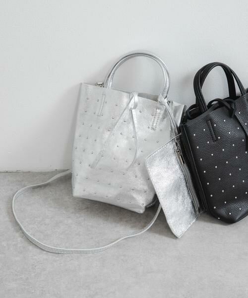 URBAN RESEARCH/アーバンリサーチ スタッズミニトートバッグ シルバー -