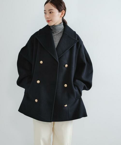 URBAN RESEARCH / アーバンリサーチ ピーコート | GANNI　Peacoat Wool Midi Coat | 詳細1