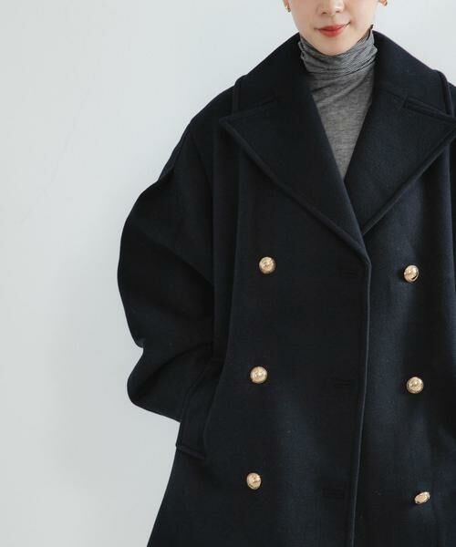 URBAN RESEARCH / アーバンリサーチ ピーコート | GANNI　Peacoat Wool Midi Coat | 詳細2