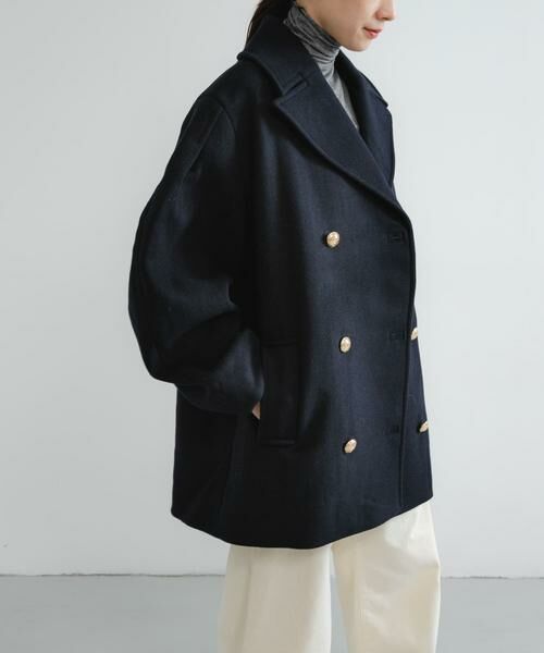 URBAN RESEARCH / アーバンリサーチ ピーコート | GANNI　Peacoat Wool Midi Coat | 詳細3