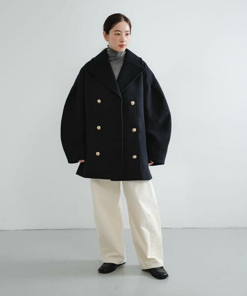 URBAN RESEARCH / アーバンリサーチ ピーコート | GANNI　Peacoat Wool Midi Coat | 詳細5