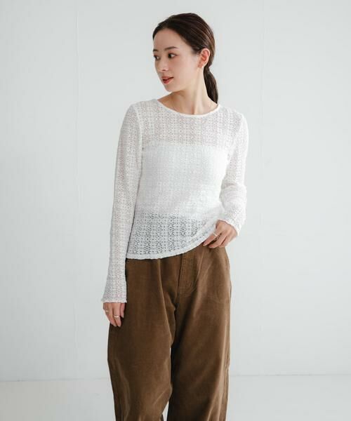 URBAN RESEARCH / アーバンリサーチ Tシャツ | ストレッチレース2WAYトップス | 詳細4