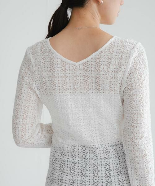 URBAN RESEARCH / アーバンリサーチ Tシャツ | ストレッチレース2WAYトップス | 詳細6