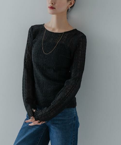 URBAN RESEARCH / アーバンリサーチ Tシャツ | ストレッチレース2WAYトップス | 詳細12