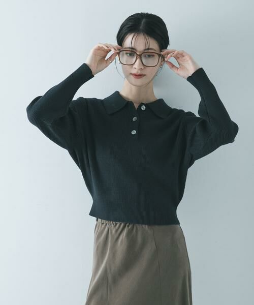 URBAN RESEARCH / アーバンリサーチ ニット・セーター | コットンシルクポロ衿ニット | 詳細2