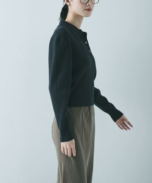 URBAN RESEARCH / アーバンリサーチ ニット・セーター | コットンシルクポロ衿ニット | 詳細6